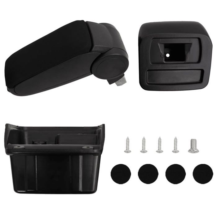 VidaXL Accoudoir de voiture noir 15x31x(28-44) cm ABS 154682