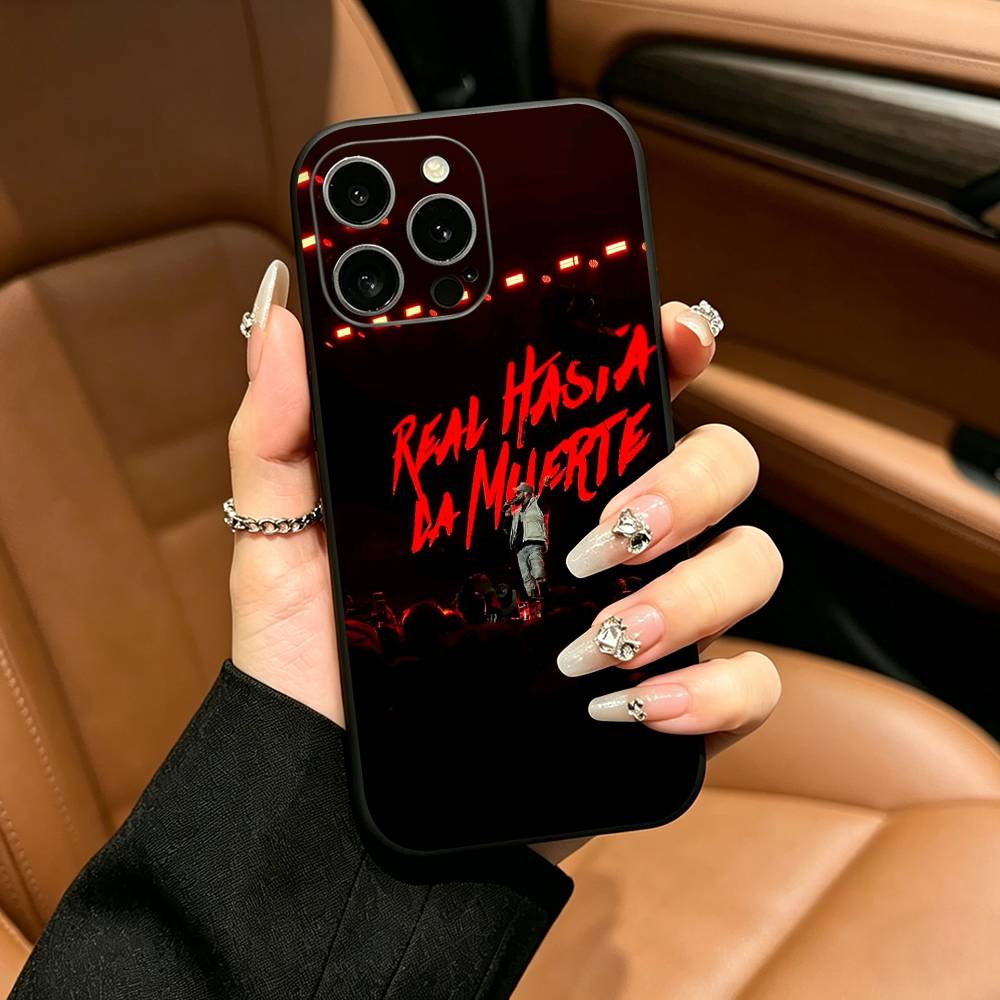Rapper A- Anuel AA Rea Phone Case For iPhone 17,16,15,14,13,12,11 Pro Max,16Plus,XS Soft Black Cover