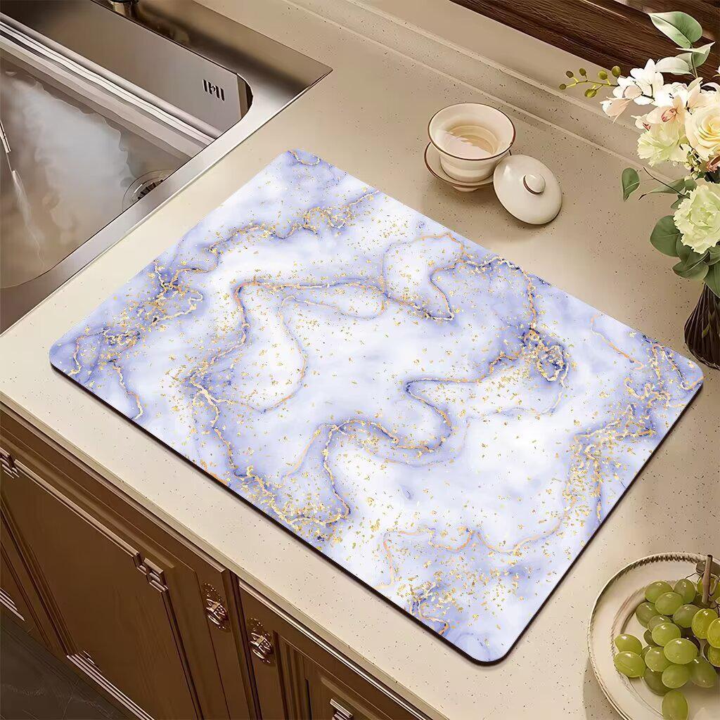 Earth Diatomaceous Marble Absorbent Heatresistant Kitchen Counter Mat