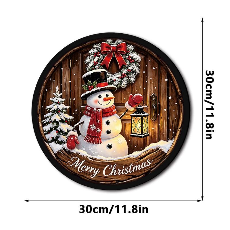 Wooden Christmas LED Hanging Ornament Decor Window Door Tree Festival Display