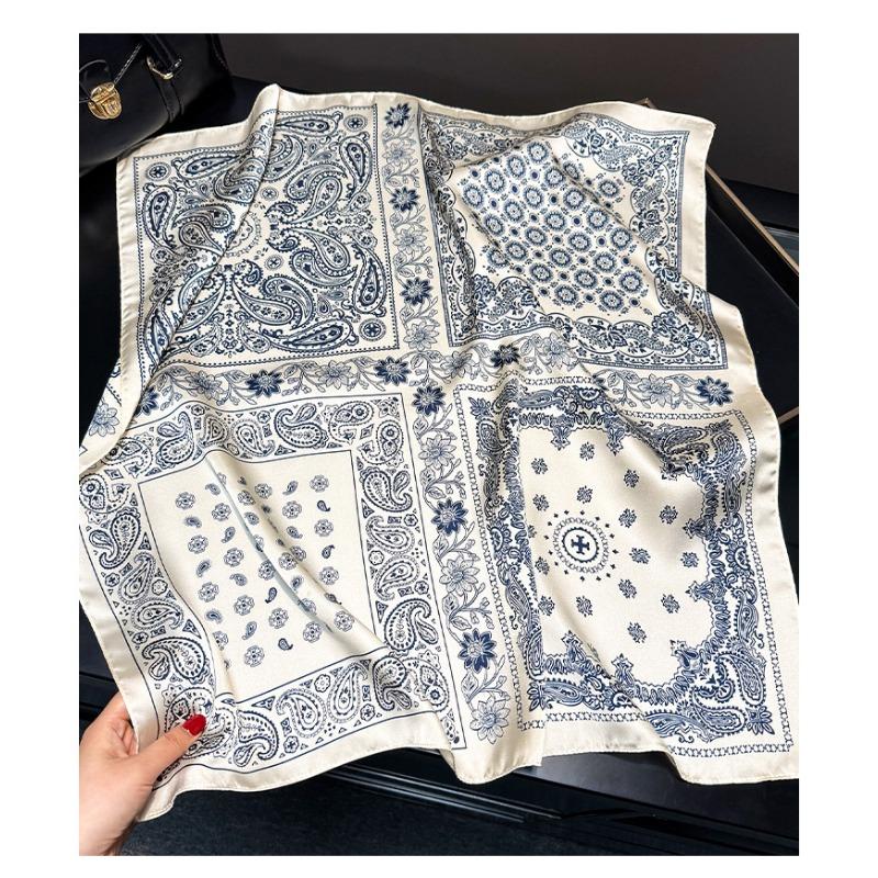 Korean Style Thin Square Scarf Elegant Women Fashion Decorative Neck Scarf