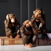 Harzfiguren Retro Affen Ornamente Zen Tier Statuette Schreibtisch Dekoration Orang-Utan Simulationsstatue Moderne Heimdekoration