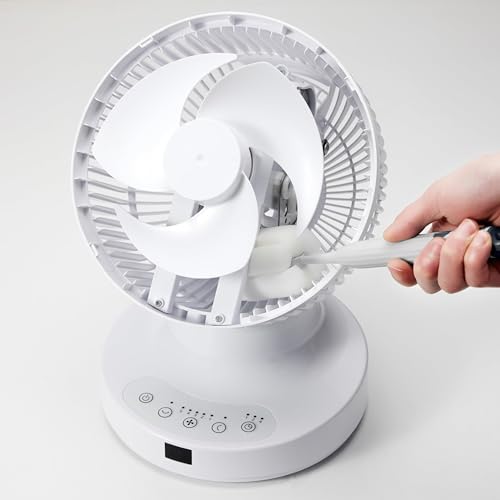 Amazon Basics Circulator Fan, 18-tatami Mat Capacity, 30 Sq M (18 Sq Ft), Automatic Swing, DC Motor, Remote Control Included, White