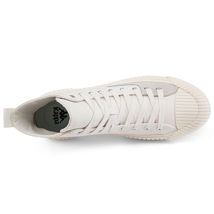 Kappa Leather Simple High-Top Sneakers Unisex Sneakers White K0BZ5VS01D-012