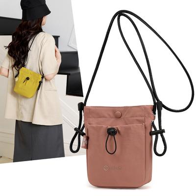 One-shoulder Small Square Bag Candy Color Crossbody Kettle Bag Fashionable and Versatile Outing Casual Drawstring Bag