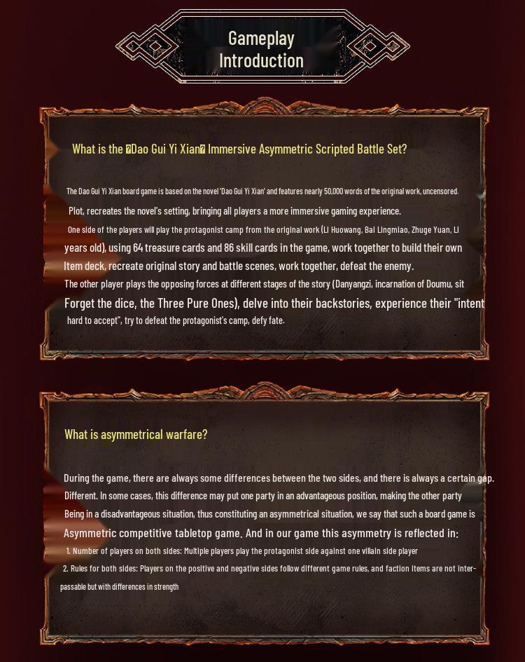 Dao Guiyi Xian Officially Licensed DBG Immersive Murder Mystery Card Game for 2-8 Players