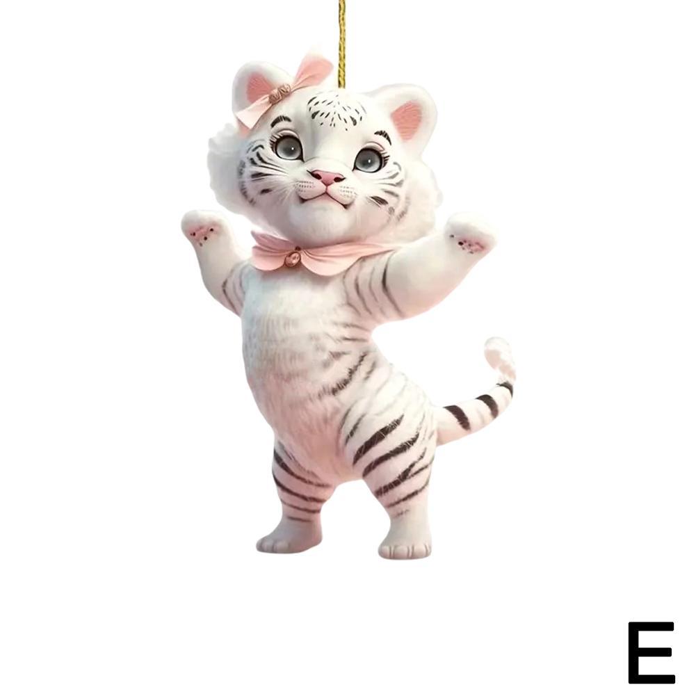 2D Acrylic Hanging Ornament Car Hanging Decor Rearview Mirror Decoration Cute Cat Key Pendant Car Interior Pendant