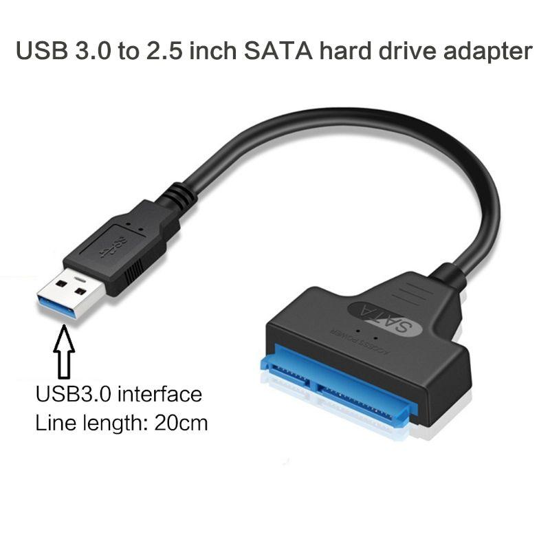 Sata to USB Cable USB 3.0/2.0/Type C to 2.5” Sata Hard Drive Adapter - External Converter for SSD/HDD Data Transfer