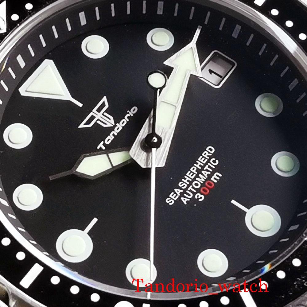 Tandorio 46.5mm 30ATM Diving Watches For Men NH35A Movement Automatic Mechanical Stainless Steel Wristwatch Sapphire Glass Solid