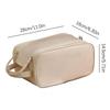 Pu Double Zipper Makeup Bag Large Capacity Waterproof Travel Cosmetic Bag Portable Women Large Toiletries Storage Organizer