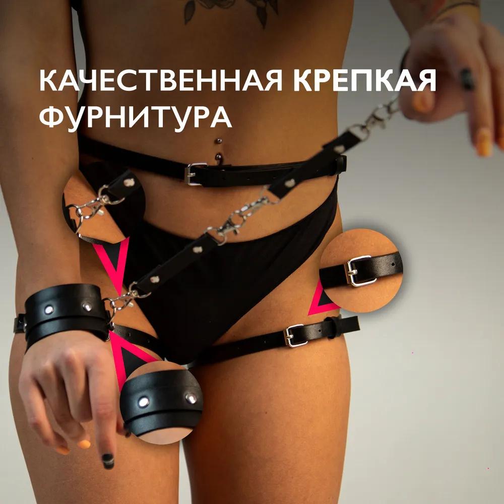 PU-läder kedjebra, Halsband, Dekorativt sexigt underklädesaccessoar