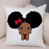 Cute Cartoon Girl Pillowcase Sofa Cushion Cover Home Children's Room Decoration