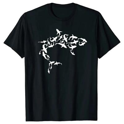 Weißer Hai Liebhaber Meeresbiologie Tierwissenschaft T-Shirt Männer Frauen Plus O-Ausschnitt Streetwear Unisex T-Shirts#Farbe(1)