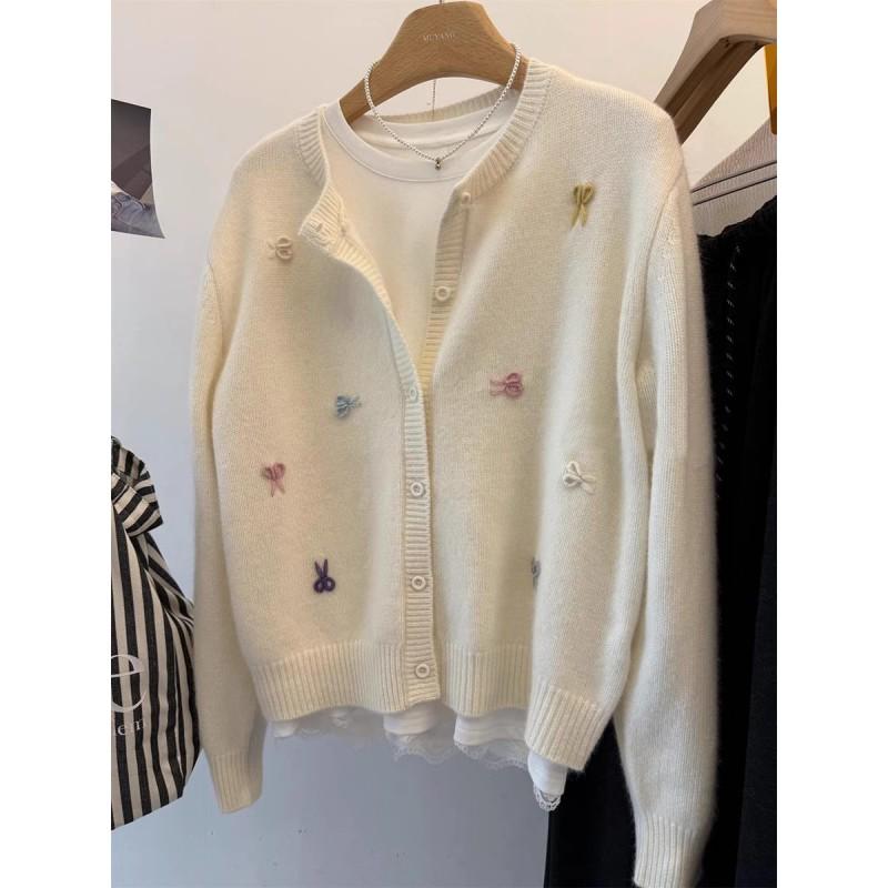Damen Übergroßer Strick Cardigan Pullover Grau Weich Lockerer Schnitt Lässig Langarm Offene Vorderseite Oberteil