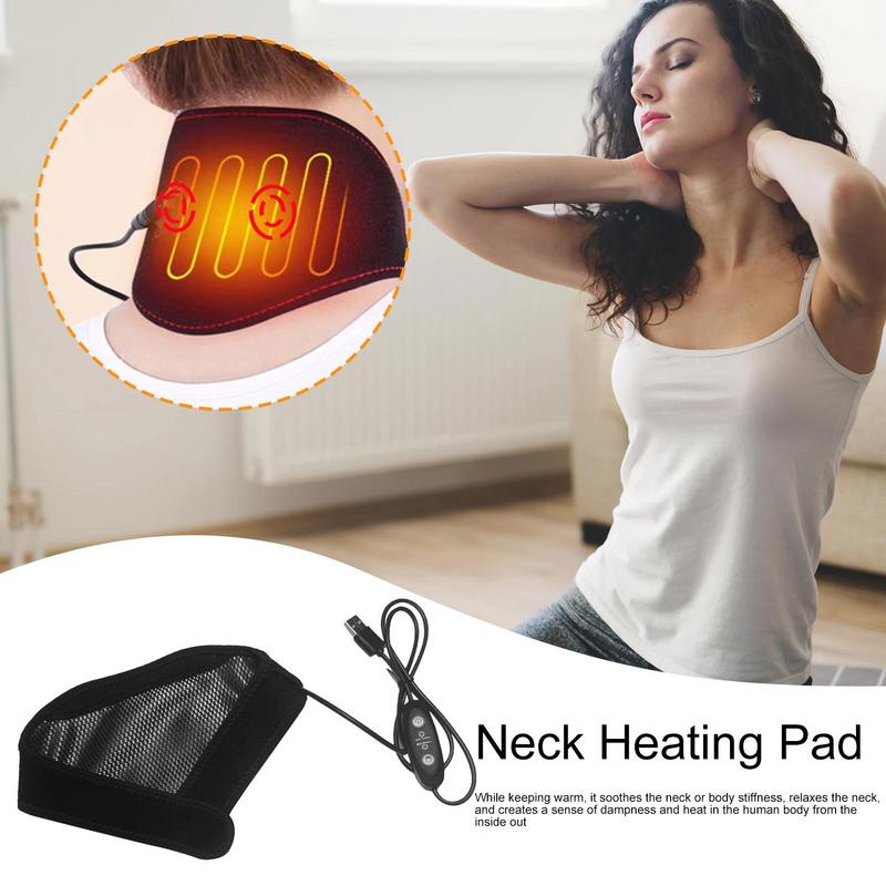 Portable Electric Heated Neck Protection Belt Three Adjustable Temperature Levels for Warmth and Neck Massage Neck Relaxation Pain Relief Heating Pad
