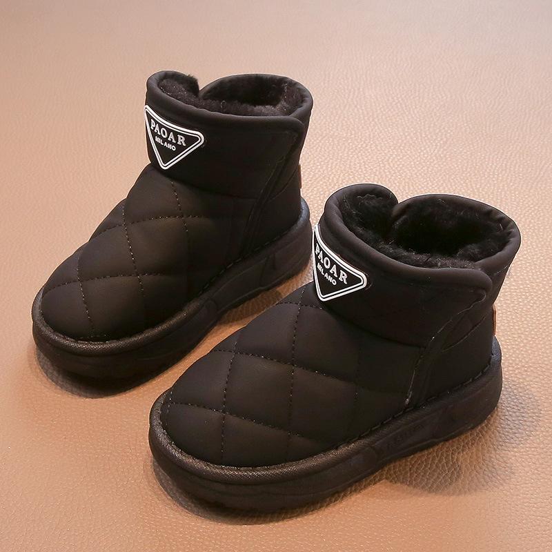Classmate girls big cotton shoes new winter children's velvet Martin cotton boots fashion warm princess snow boots
