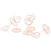 20Pcs Table Number Holder Heart Shaped Stable Sturdy Metal Widely Used Place Card Holder for Home School