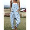 Womens Sleeveless Jumpsuit With Vintage Print Loose Fit Streetwear Style 2026