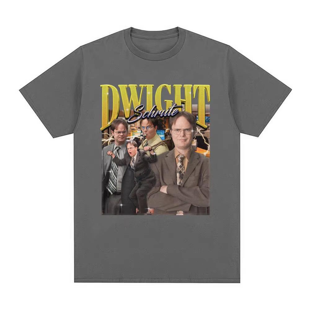 Dwight Schrute Michael Scott Homage The Office T-shirt Tv Series T Shirt Men Women Cotton Casual Short Sleeve Harajuku T-Shirts