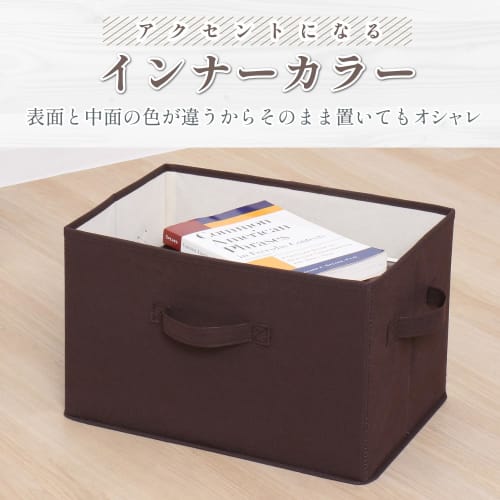 Astro Storage Boxes, Set of 2, Nonwoven Fabric, Perfect for Storage Boxes, Brown and Beige, 20L Capacity, Ideal for Clothes, Toys, Living Room Storage