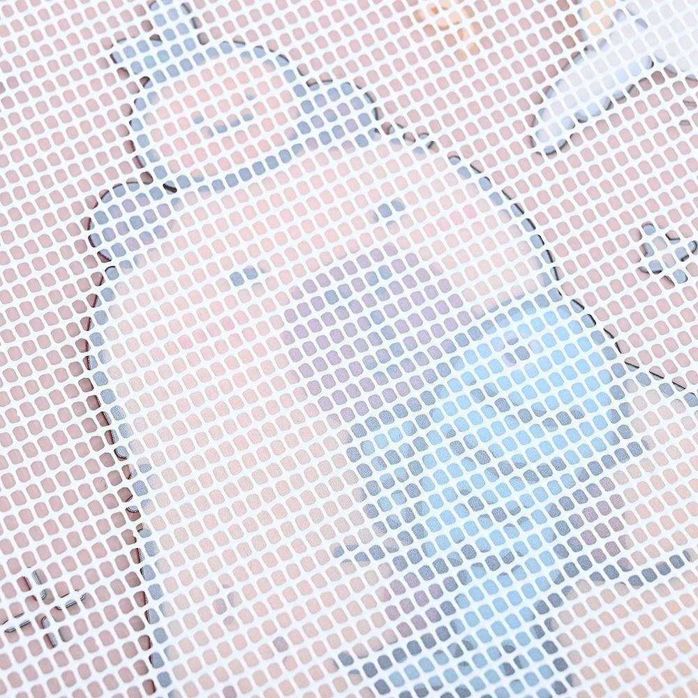 3PCS Cartoon PVC Mesh File Bag Capybara Large Capacity Zipper Pen Bag Waterproof Transparent Grid Storage Bag