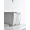 Yamazaki Jitsugyo Dish Drying Set, White, Approx. W37 x D28 x H145cm, Tower Series, Washing Basin,