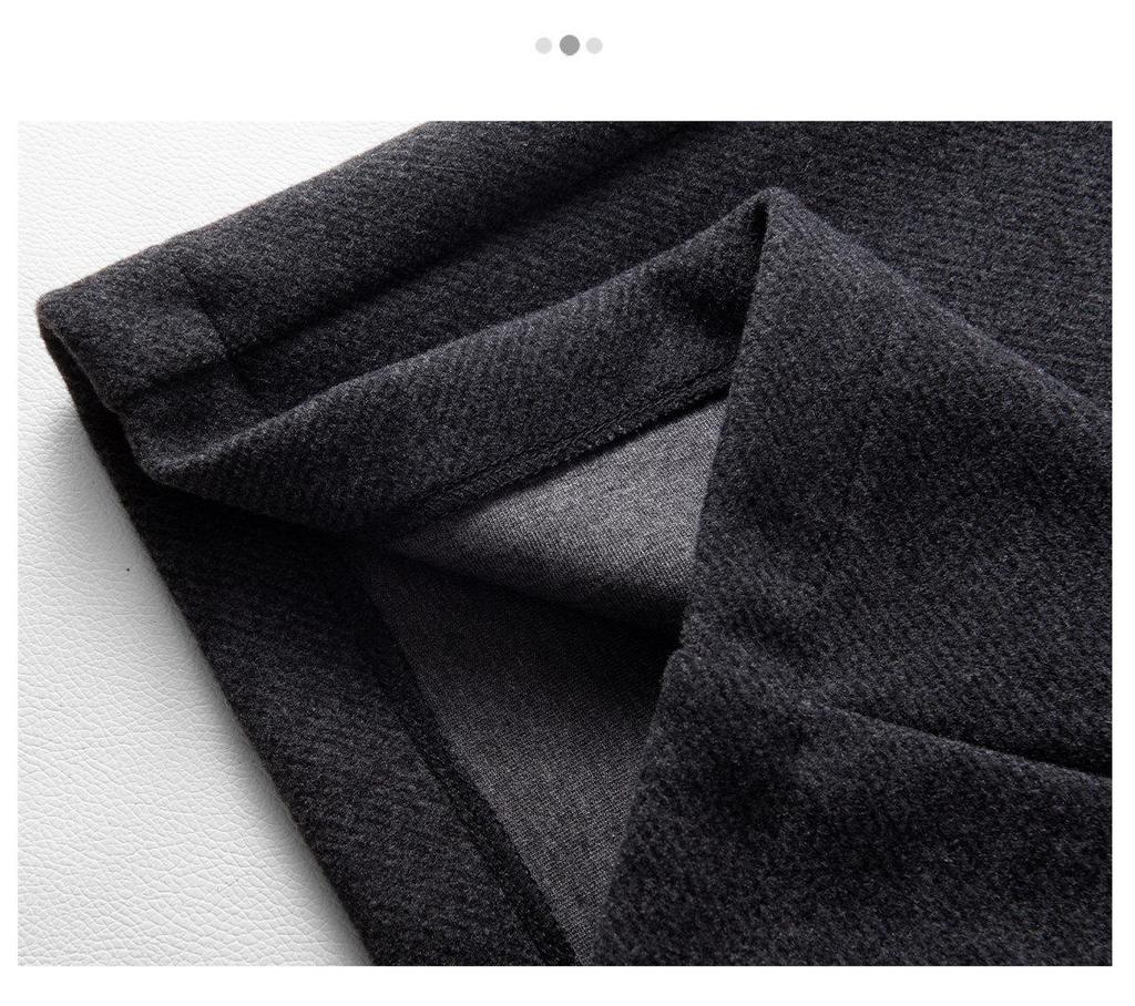 2025 Winter Grau Hochtaillierte Woll-Weitbeinige Cropped-Hose - Damen Petite Schmal Geschnitten Lässig