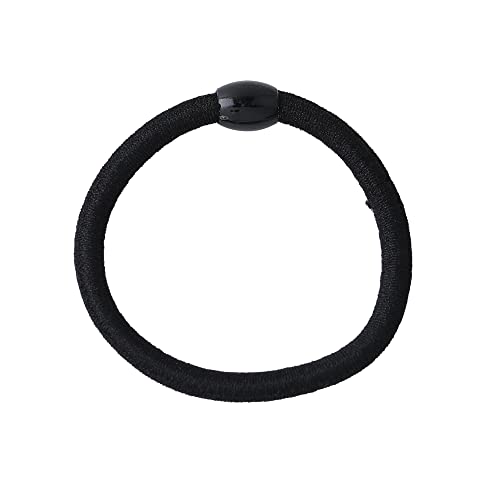 Estele Black Color Pain Shining Hair Rubber Bands for Women/girls (Pack of 6)