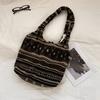 Winter Vintage Leopard Damen Plüsch Umhängetaschen Karierte Damen Handtaschen Westentasche Große Kapazität Damen Kunstlamm Wolle Tote