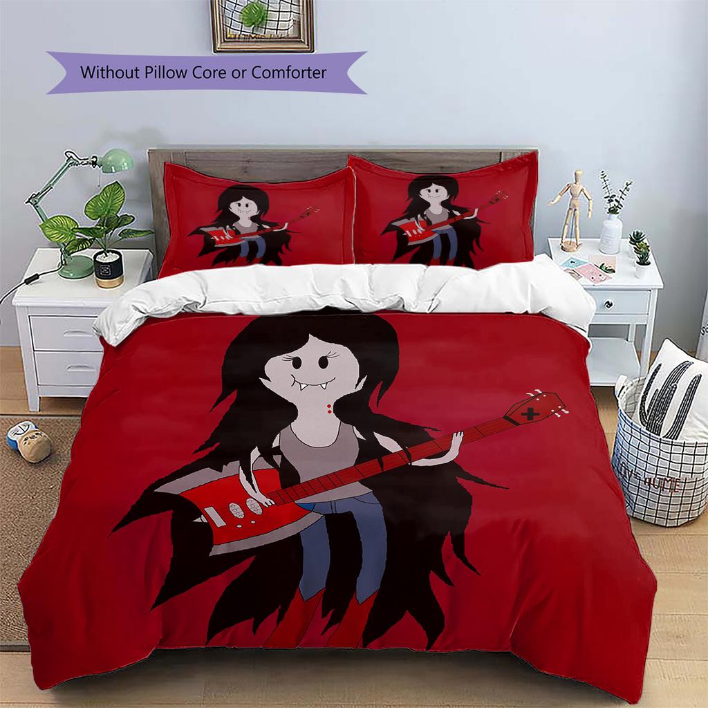 Marceline the Vampire Queen  Pattern Bedding Quilt Set  Home Decoration  Gift (1 * duvet cover + 2 * pillowcase  without core)