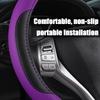 BELOMI Leather Car Steering Wheel Cover, Universal 15 Inch For Car Truck SUV, Non-Slip And Breathable, Sport Style Design Odorless Steering Wheel