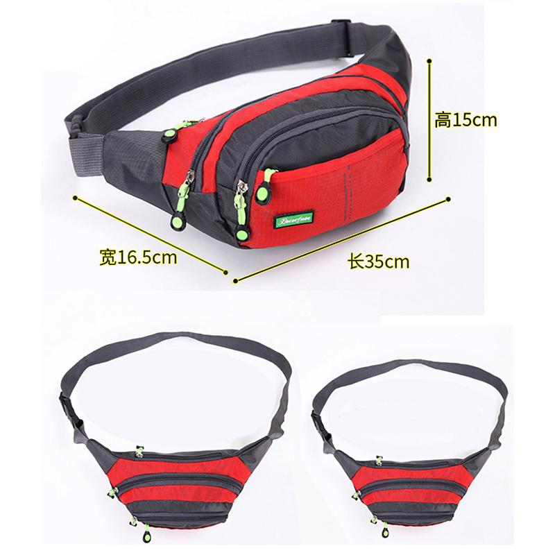 Travel Waist Bag Zipper Outdoor Sports Shoulder Bag Men's and Women's Waterproof Fashion Large-capacity Adjustable