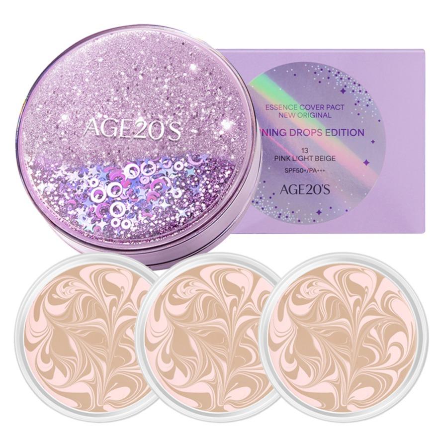

AGE20 s Essence Cover Pact Shining Drops Cushion / +3*12.5g Refill SPF50+PA++++ 23 white medium beige