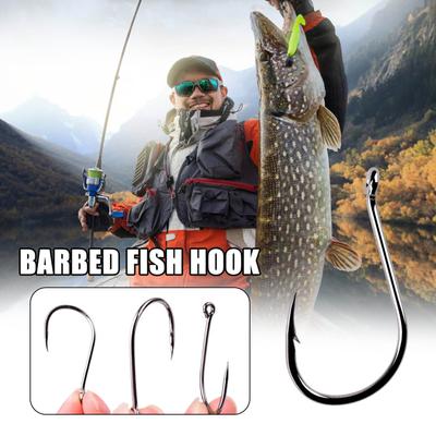 50pcs Small Barbed Fishing Hooks with Good Craftsmanship Superior Strength Sharp Hooks Suitable for Catfish Trout Bass