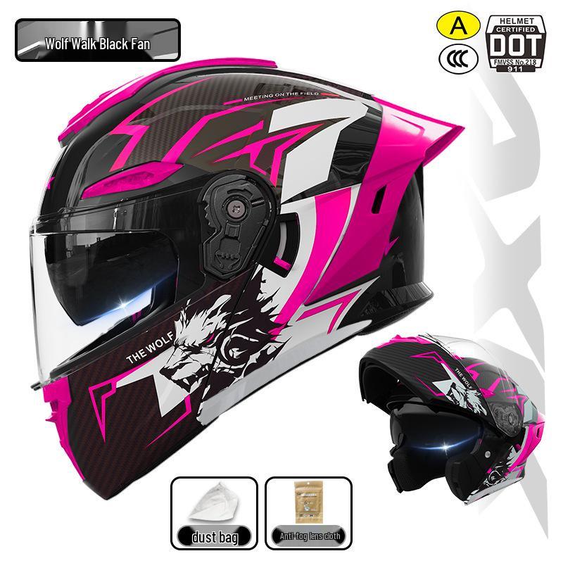 Сертифицированный 3C/DOT Модульный Мотошлем - Зимний Теплый, Всесезонная Безопасность для Мужчин и Женщин L (57-59 cm)