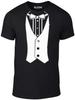 Tuxedo T Shirt - Funny T-shirt Comic Fancy Dress Retro Party Smart Shirt Tie Fly