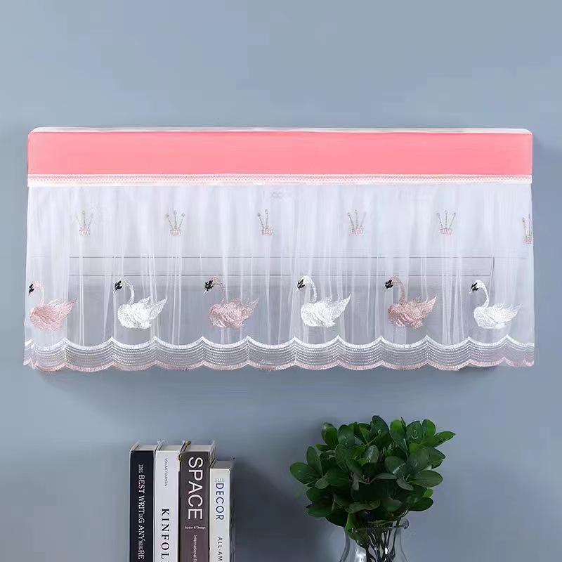 Lace Windproof Air Conditioner Dust Cover: Prevents Direct Blowing, Ideal for Hanging and Postpartum Use.