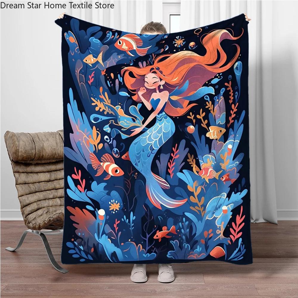 Beauty and The Beast Snow White Flannel Blanket Soft Warm Throw Blanket Blanket For Sofa Office Bed Office Camping Travelling