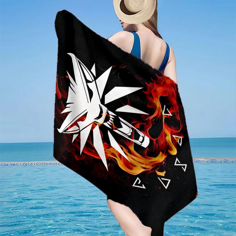 wizard dragon Beach Towel, Super Soft Microfiber, Gift for Her/Him, Birthday, for Pool, Beach, Travel, Home Decor Fan gifts