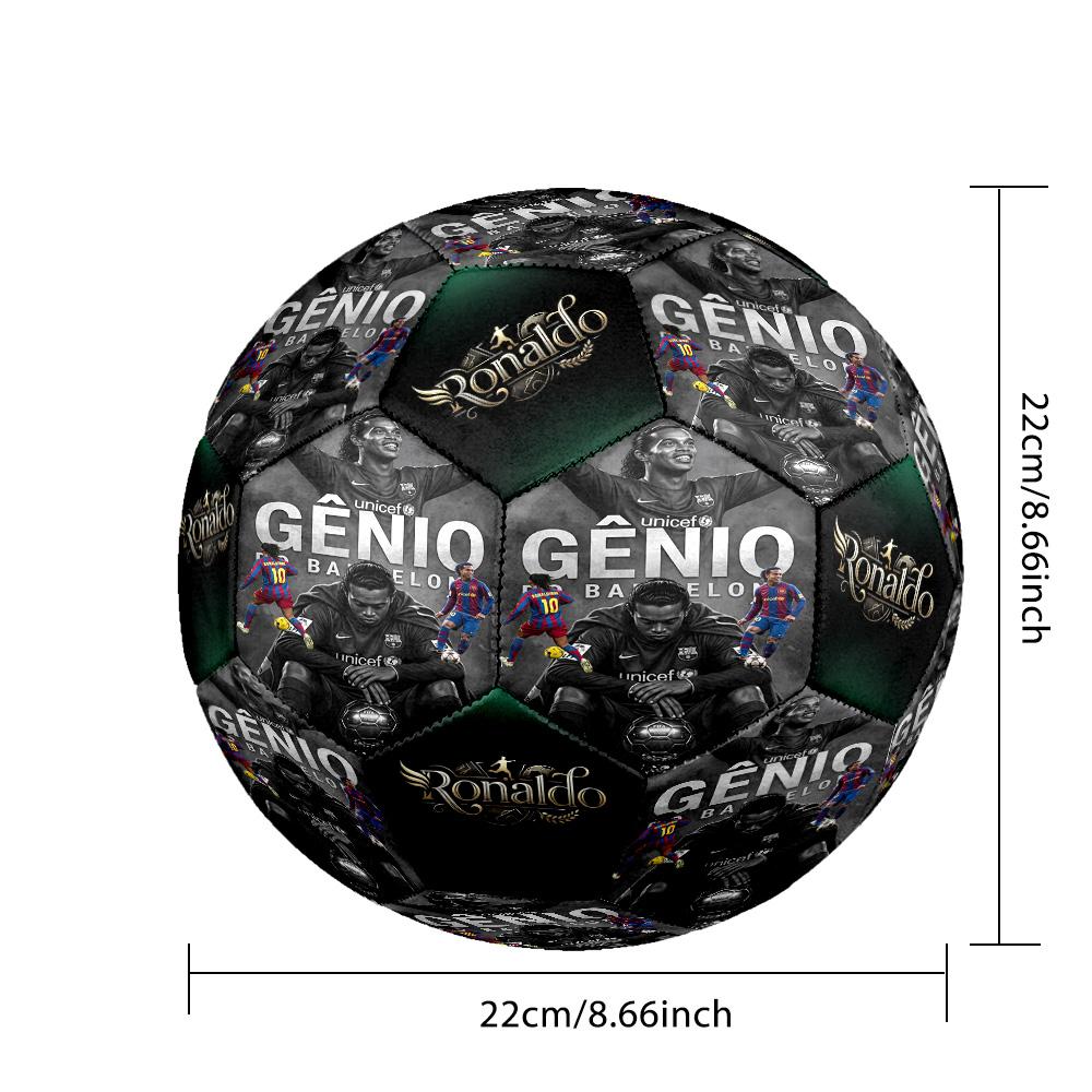 Ronaldo's Electric Journey Size 5 Football Machine-Stitched Indoor/Outdoor Universal Football Soccer Accessory