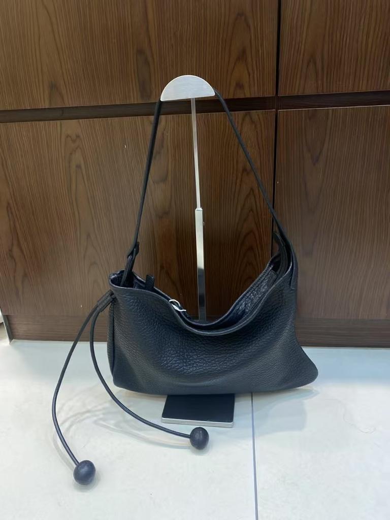 2025 neu erste Schicht Elefantenmuster Bubble Schafsleder Croissant Lazy Dumpling Achseltasche echtes Leder Tragetasche