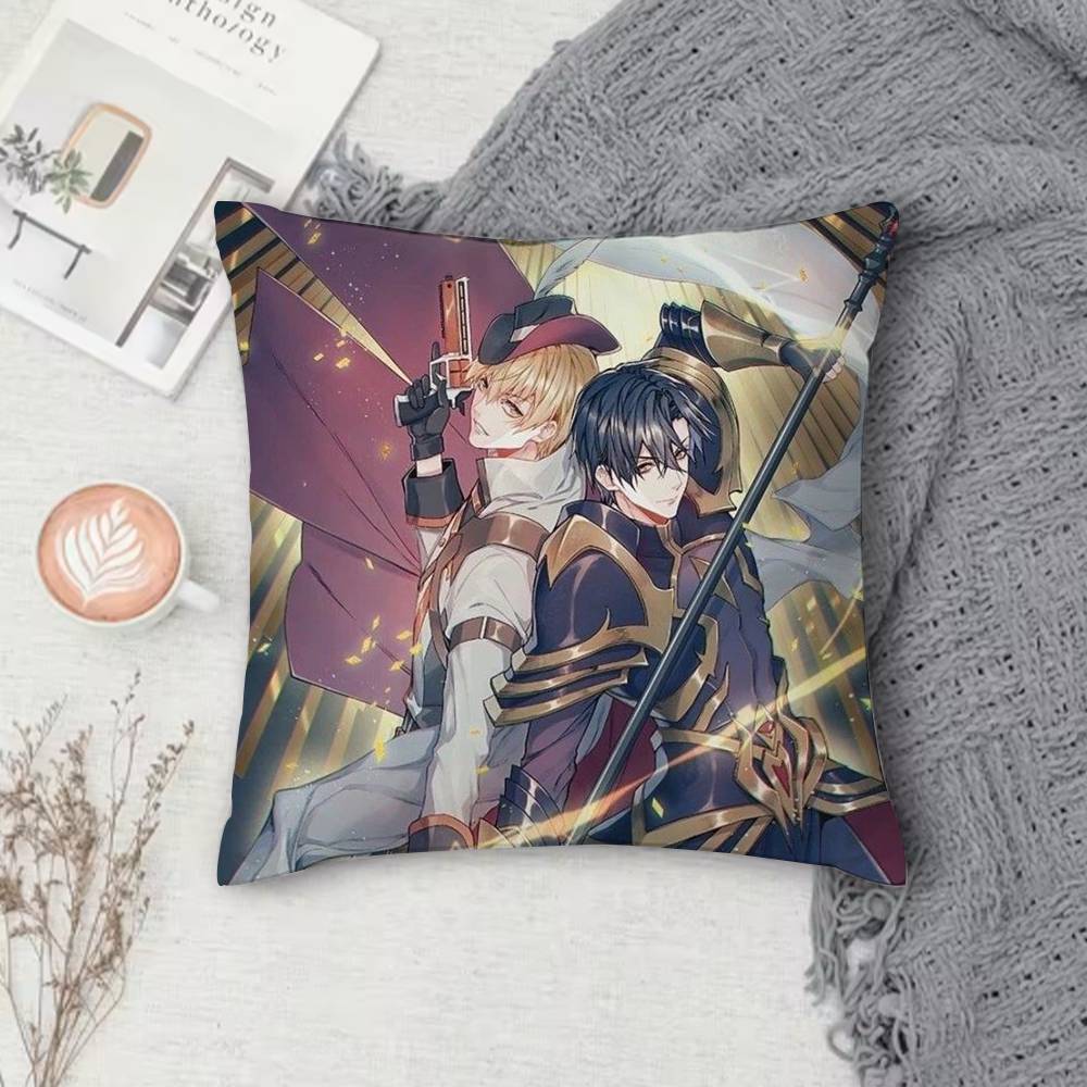 

TThe Kings Avatar anime Doublesided Printed Square Pillow Cover Decorative Cushion Cover for Sofa Bedroom Bedside 30X30cm