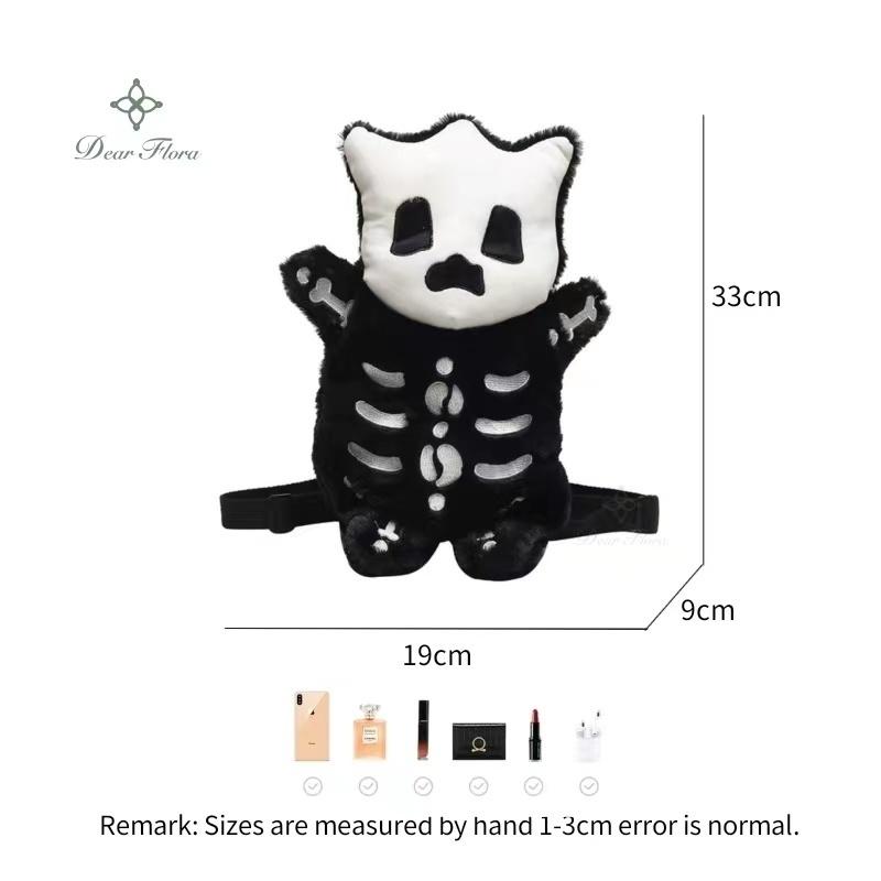 Y2K Novelty Cute Plush Backpack Cool Gothic Knapsack Harajuku Girl Street Personality Backpacks Fashion Women's Travel Rucksacks