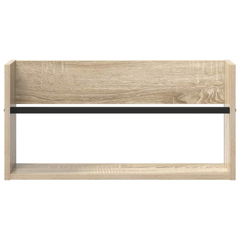 Magazine Shelf Sonoma Oak 60 x 12 x 30 cm Particleboard