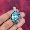 Abalone Shell 925 Solid Sterling Silver Pendant, Handmade Gemstone Pendant Jewelry, Gifts For Wife Brand New Pendant
