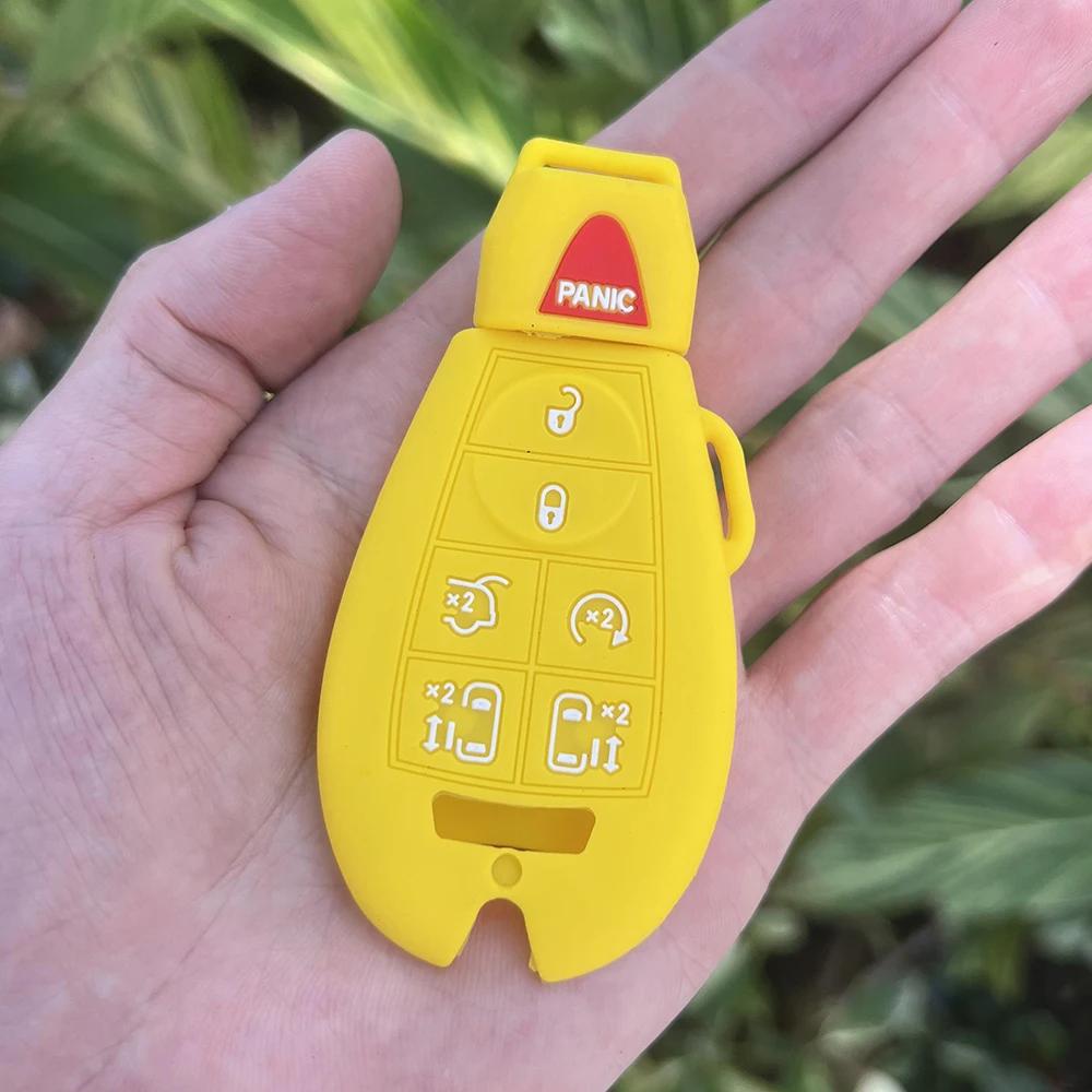 7 Buttons Silicone Car Key Cover Case Skin for Jeep Commander Dodge Grand Caravan Chrysler Grand Voyager Town Country Remote Set