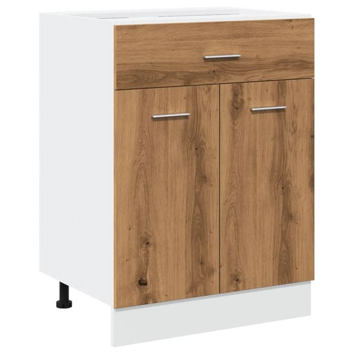 VidaXL Armoire à tiroirs "Lyon" Chêne artisanal 60 x 46 x 81,5 cm Bois d'ingénierie 856090