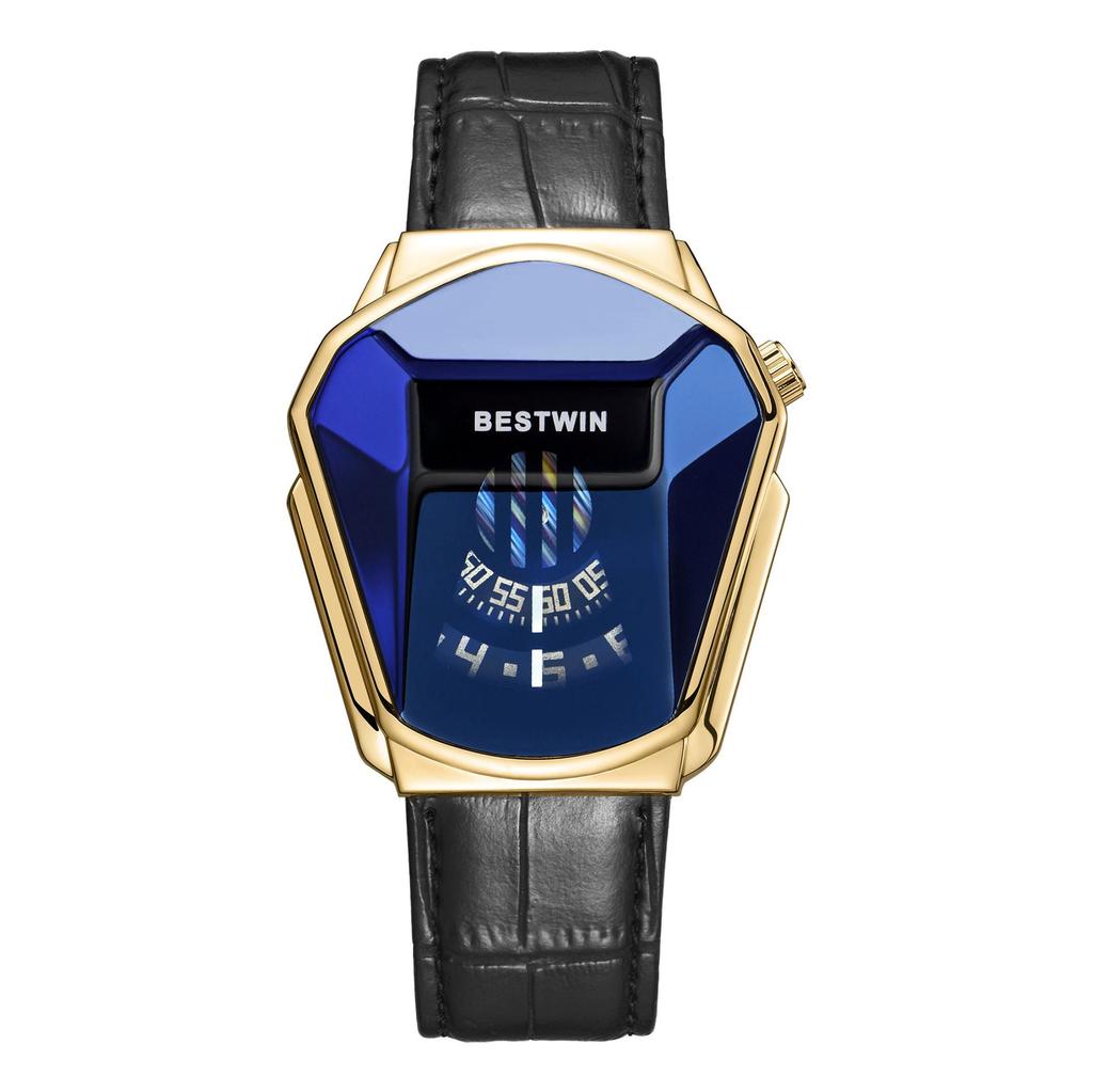 BESTWIN Diamond Alloy Quartz Watch for Men - Trendy Couple's Watch