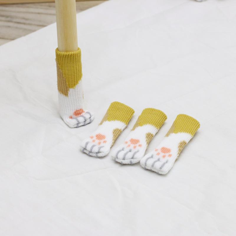 Knitted Chair Leg Covers - Wear-Resistant Anti-Slip Mats for Silent Chair & Table Foot Protection