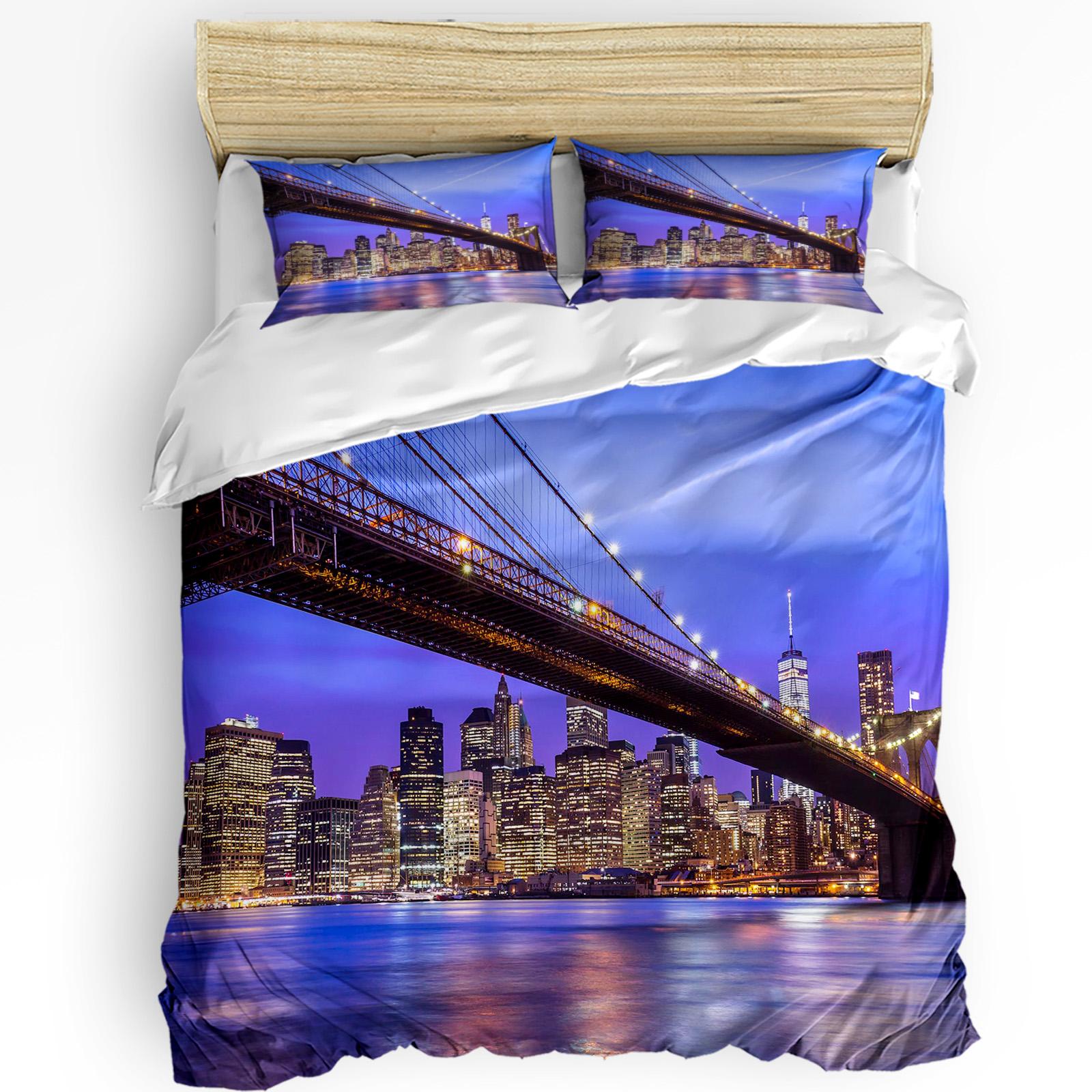 

Комплект постільної білизни Chicago Nightscape Home Textile Підодіяльник Наволочка Хлопчик Дитина Підліток Дівчинка Комплект постільної білизни EU single(135x200cm)